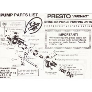 Presto Pump List 12 NO